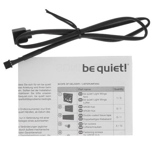 Комплект вентиляторов Be Quiet! LIGHT WINGS 140mm Triple-Pack BL078