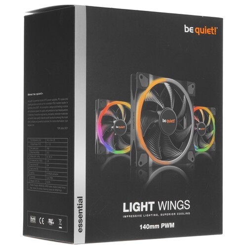 Комплект вентиляторов Be Quiet! LIGHT WINGS 140mm Triple-Pack BL078