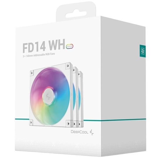 Комплект вентиляторов для корпуса Deepcool FD14 ARGB WH-3 IN 1 ARGB White