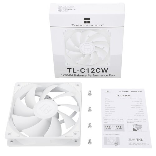 Вентилятор для корпуса Thermalright TL-C12CW White (TRTLC12CW)