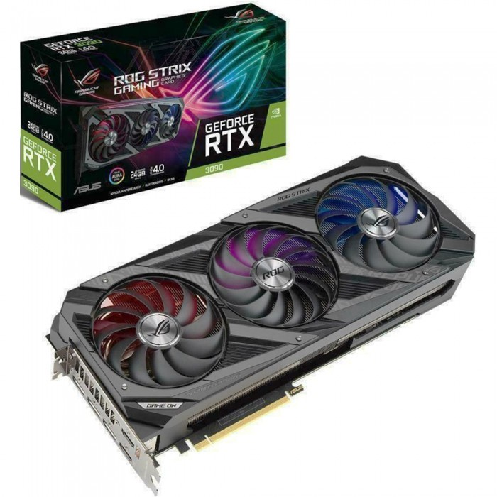 Видеокарта ASUS (ROG-STRIX-RTX3090-24G-GAMING) GeForce RTX 3090 24Gb ROG STRIX GAMING