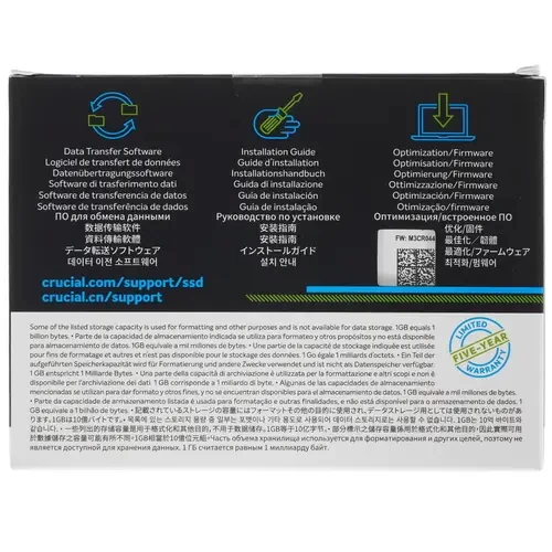 Твердотельный накопитель CRUCIAL 4000 Gb MX500 CT4000MX500SSD1