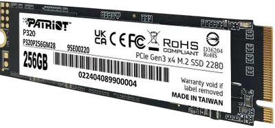 Твердотельный накопитель Patriot 256 Gb P320 (P320P256GM28)