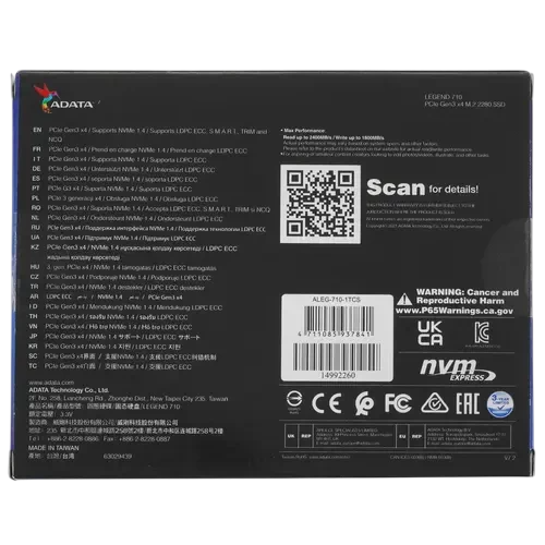 Твердотельный накопитель ADATA XPG 1000 Gb LEGEND 710 (ALEG-710-1TCS)