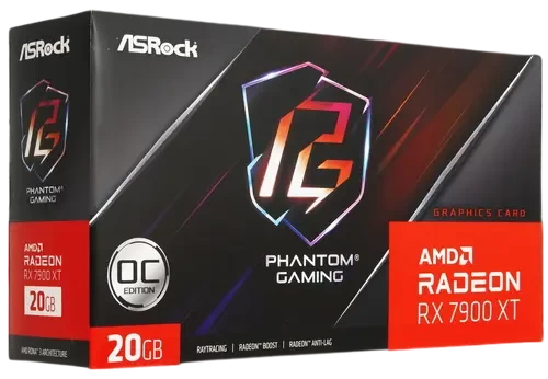 Видеокарта ASRock (RX7900XT PG 20GO) Radeon RX 7900 XT 20GB PG 20GO PHANTOM GAMING