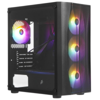 Компьютерный корпус 1STPLAYER FIREBASE X3-M TG LED Black (X3-M-BK-4F1)