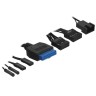 Компьютерный корпус 1STPLAYER FIREBASE X3-M TG LED Black (X3-M-BK-4F1)