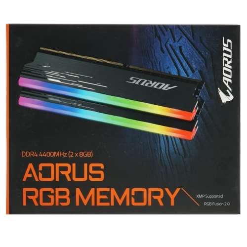 Оперативная память 16 Gb 4400 MHz GIGABYTE AORUS Black RGB (GP-ARS16G44)