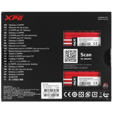 Оперативная память 16 Gb 3200 MHz ADATA XPG GAMMIX D10 Red (AX4U32008G16A-DR10)