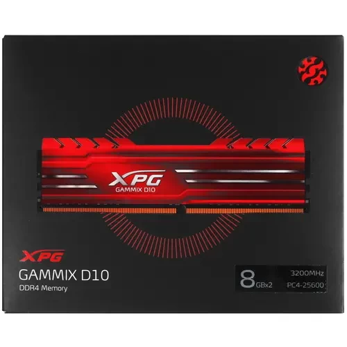 Оперативная память 16 Gb 3200 MHz ADATA XPG GAMMIX D10 Red (AX4U32008G16A-DR10)