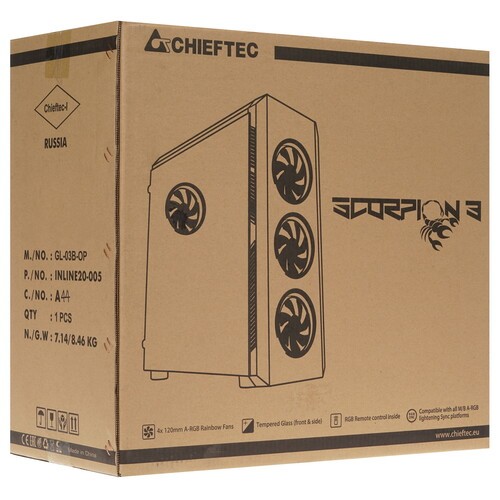 Компьютерный корпус Chieftec SCORPION III без БП GL-03B-OP
