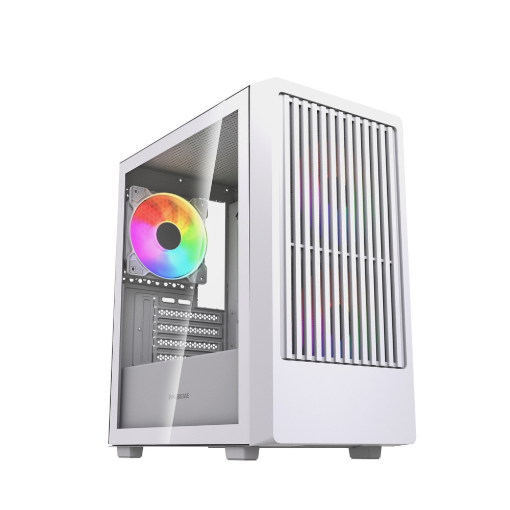 Компьютерный корпус Powercase Mistral SM07 TG ARGB White (CMMSM07W-A3)