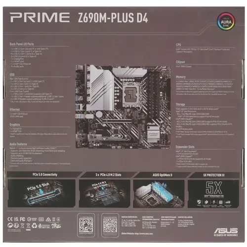 Материнская плата ASUS PRIME Z690M-PLUS D4 90MB18Q0-M0EAY0