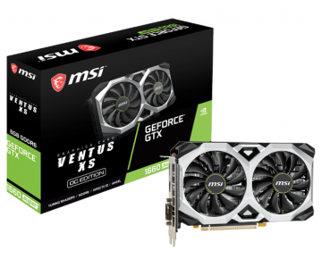 Видеокарта MSI (GTX 1660 SUPER VENTUS XS OCV1) GeForce GTX 1660 SUPER 1815MHz PCI-E 3.0 6144MB 14000MHz 192 bit DVI DisplayPort HDMI VENTUS XS OC V1
