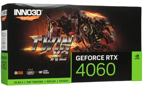 Видеокарта INNO3D (N40602-08D6-173051N) GeForce RTX 4060 8GB TWIN X2