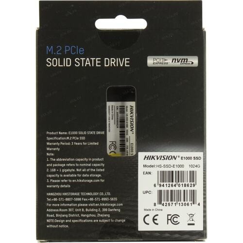 Твердотельный накопитель HIKVISION 1000 Gb HS-SSD-E1000/1024G