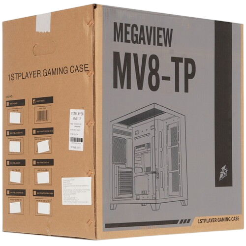 Компьютерный корпус 1STPLAYER MEGAVIEW MV8-TP White (MV8-TP-WH)