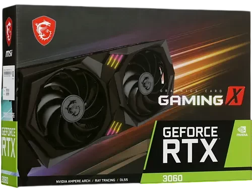 Видеокарта MSI (RTX 3060 GAMING X 12G) GeForce RTX 3060 12GB GAMING X