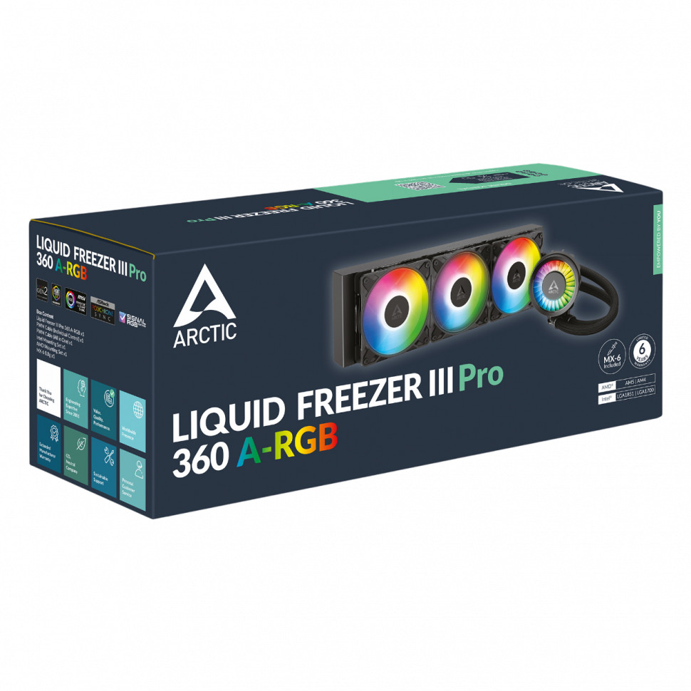 Система жидкостного охлаждения для процессора Arctic Cooling Liquid Freezer III Pro 360 ARGB Black (ACFRE00184A)