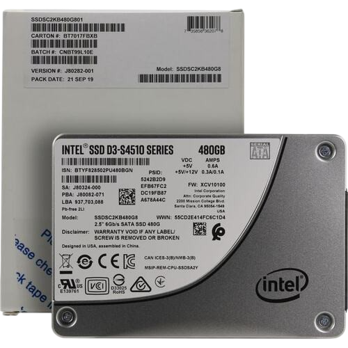 Твердотельный накопитель Intel 480 Gb DC D3-S4510 (SSDSC2KB480G801)