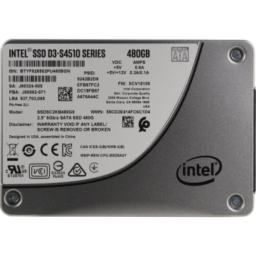 Твердотельный накопитель Intel 480 Gb DC D3-S4510 (SSDSC2KB480G801)