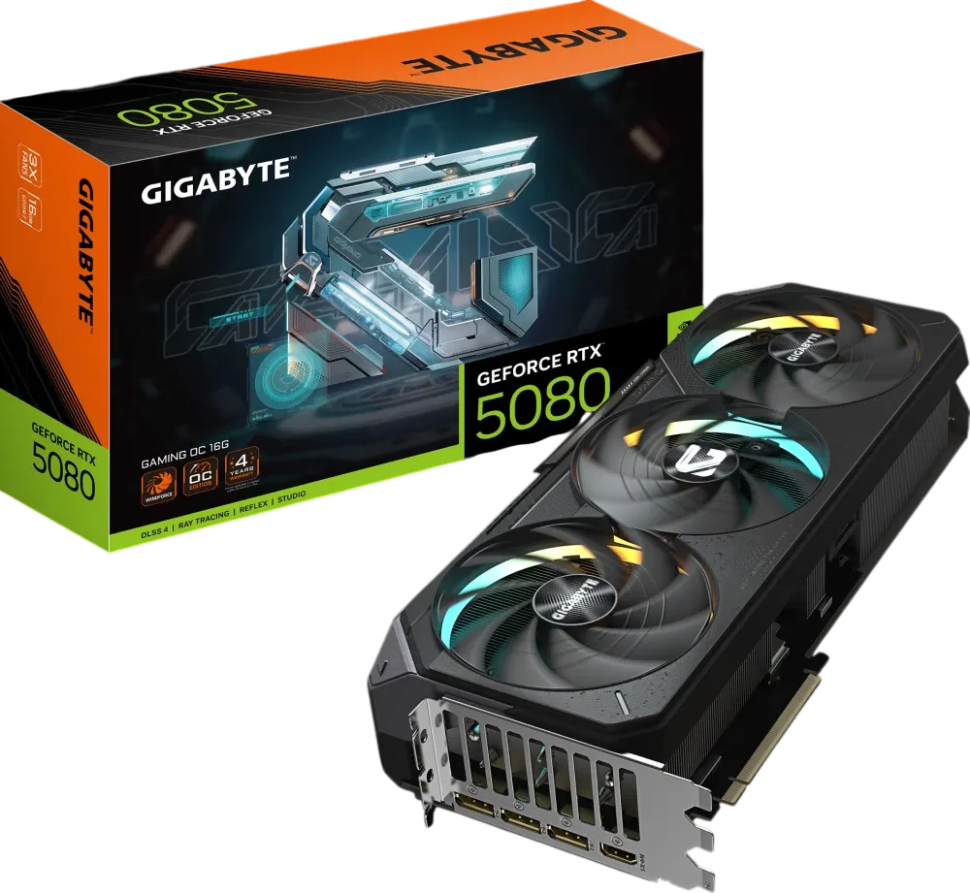 Видеокарта Gigabyte (GV-N5080GAMING OC-16GD) GeForce RTX 5080 16GB GAMING OC