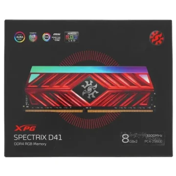 Оперативная память 16 Gb 3200 MHz ADATA XPG SPECTRIX D41 RGB Red (AX4U32008G16A-DR41)