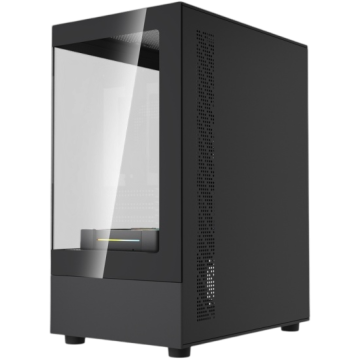 Компьютерный корпус Powercase Vision Micro M1 TG ARGB Black (CVMM1B-A3)