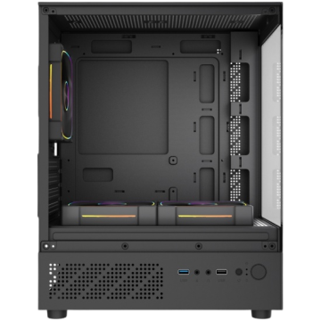 Компьютерный корпус Powercase Vision Micro M1 TG ARGB Black (CVMM1B-A3)