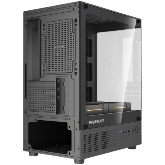 Компьютерный корпус Powercase Vision Micro M1 TG ARGB Black (CVMM1B-A3)