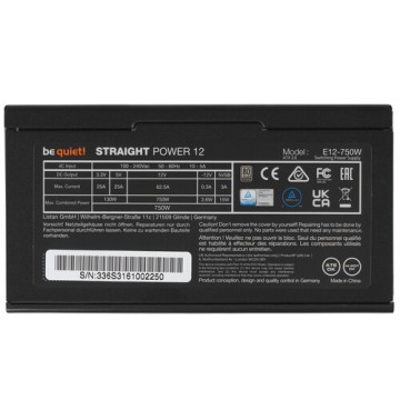Блок питания Be Quiet! 750W STRAIGHT POWER 12 BN336 16 Pin (PCIe 5.0 Connector Cable Details)