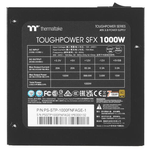 Блок питания Thermaltake 1000W TOUGHPOWER SFX PS-STP-1000FNFAGE-1