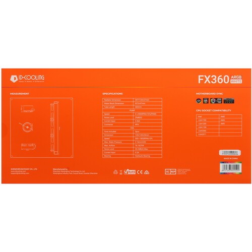 Система жидкостного охлаждения для процессора ID-COOLING FX360 ARGB White