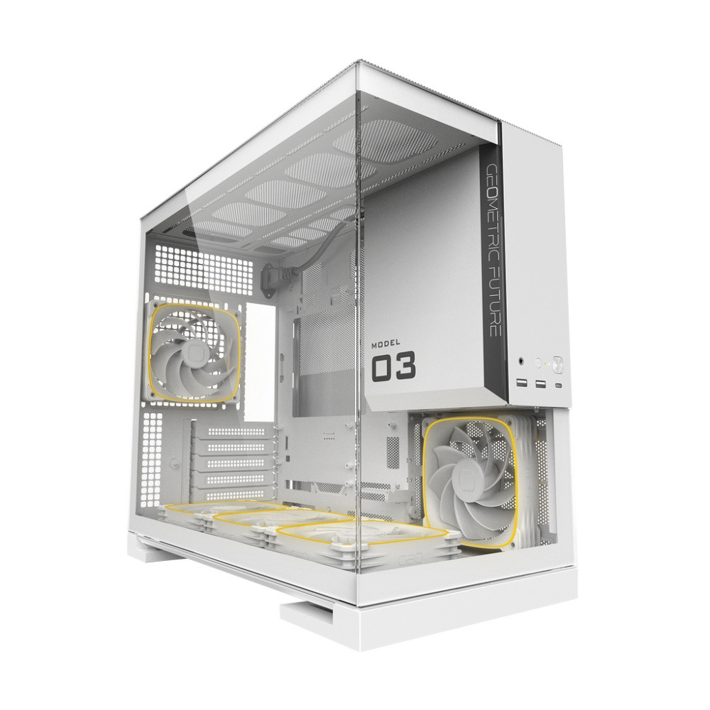 Компьютерный корпус Geometric Future Model 3 TG White with ARGB fans (1AM3NZWT00110)