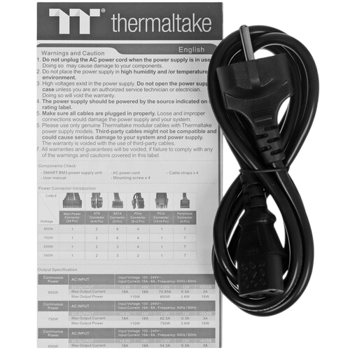 Блок питания Thermaltake 550W Smart BM3 0550 (PS-SPD-0550MNFABE-3) 16 Pin (PCIe 5.0 Connector Cable Details)