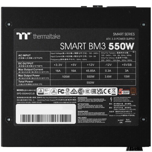 Блок питания Thermaltake 550W Smart BM3 0550 (PS-SPD-0550MNFABE-3) 16 Pin (PCIe 5.0 Connector Cable Details)