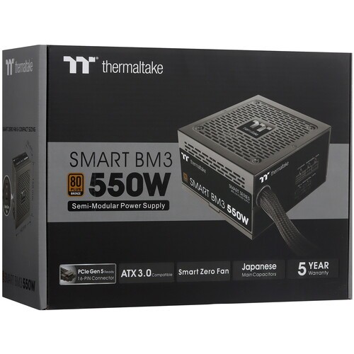 Блок питания Thermaltake 550W Smart BM3 0550 (PS-SPD-0550MNFABE-3) 16 Pin (PCIe 5.0 Connector Cable Details)