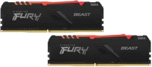 Оперативная память 64 Gb 3600 MHz Kingston FURY BEAST RGB Black (KF436C18BBAK2/64)