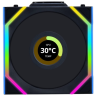 Вентилятор для корпуса Lian Li UNI FAN SL WIRELESS LCD 120 12SLLCD1W1B ARGB Black (G99.12SLLCD1W1B.R0)