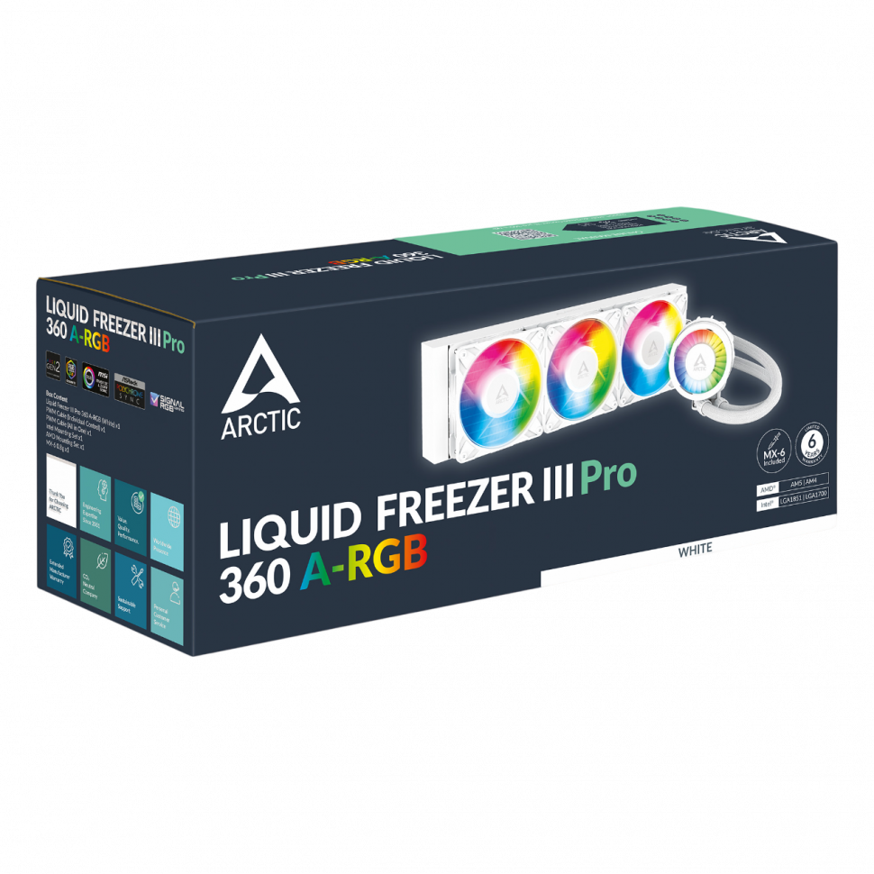 Система жидкостного охлаждения для процессора Arctic Cooling Liquid Freezer III Pro 360 ARGB White (ACFRE00188A)
