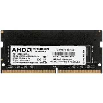 Оперативная память 4 Gb 3200 MHz AMD Black (R944G3206S1S-UO)