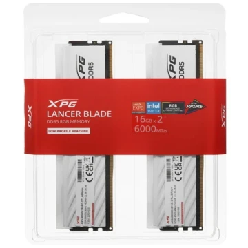 Оперативная память 32 Gb 6000 MHz ADATA XPG LANCER Blade RGB White (AX5U6000C3616G-DTLABRWH)