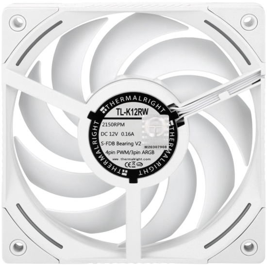 Вентилятор для корпуса Thermalright TL-K12RW Reverse ARGB White (TRTLK12RW)