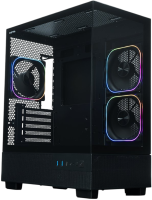 Компьютерный корпус XASTRA Q400M 3ARGB-FG-C6-UC ARGB Black (Q400M-3FG12A-C6-UC)