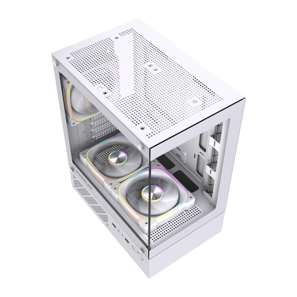 Компьютерный корпус Powercase Vision Micro M1 TG ARGB White (CVMM1W-A3)