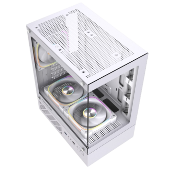 Компьютерный корпус Powercase Vision Micro M1 TG ARGB White (CVMM1W-A3)