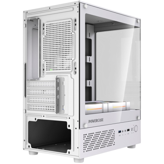 Компьютерный корпус Powercase Vision Micro M1 TG ARGB White (CVMM1W-A3)