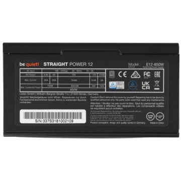 Блок питания Be Quiet! 850W STRAIGHT POWER 12 BN337 16 Pin (PCIe 5.0 Connector Cable Details)