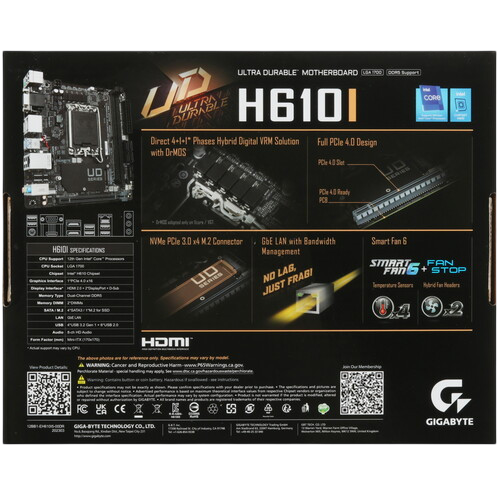 Материнская плата Gigabyte H610I