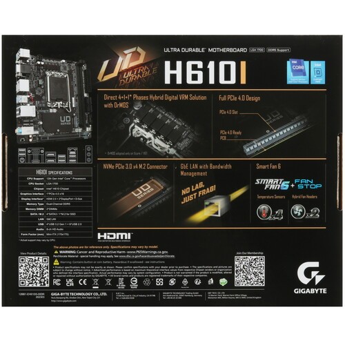 Материнская плата Gigabyte H610I